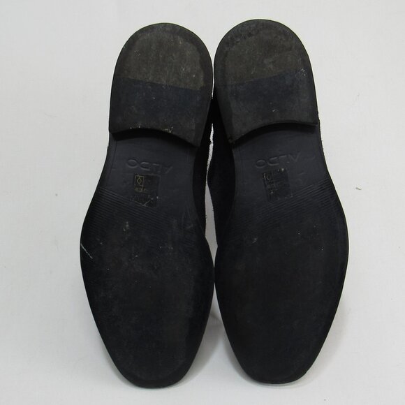 Aldo Men's Vianello Suede Chelsea Boots Size 9 - Navy Closed Square Toe Slip On - Picture 7 of 10